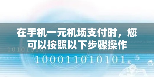 在手机一元机场支付时,您可以按照以下步骤操作 在手机一元机场支付时,您可以按照以下步骤操作