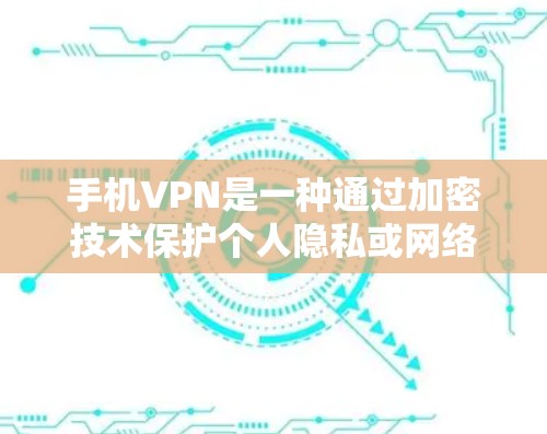 手机VPN是一种通过加密技术保护个人隐私或网络安全的工具，广泛应用于移动设备中。以下是对手机VPN试用版本的详细介绍