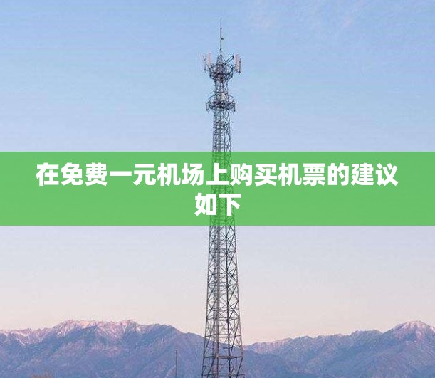 在免费一元机场上购买机票的建议如下