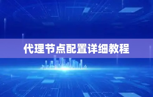 代理节点配置详细教程 代理节点配置详细教程