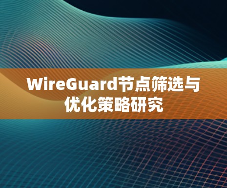 WireGuard节点筛选与优化策略研究 WireGuard节点筛选与优化策略研究