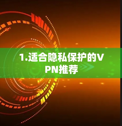 1.适合隐私保护的VPN推荐 1.适合隐私保护的VPN推荐